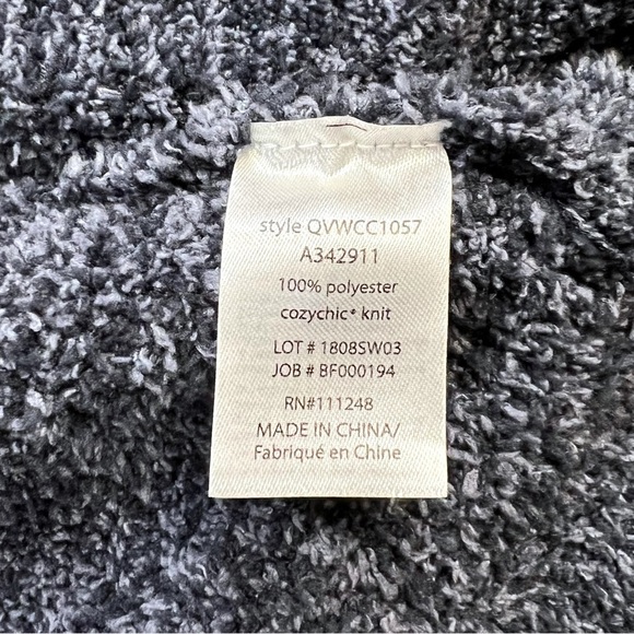 Barefoot Dreams CozyChic Cali Cardi Cardigan Heather Blue Size S - Picture 6 of 8